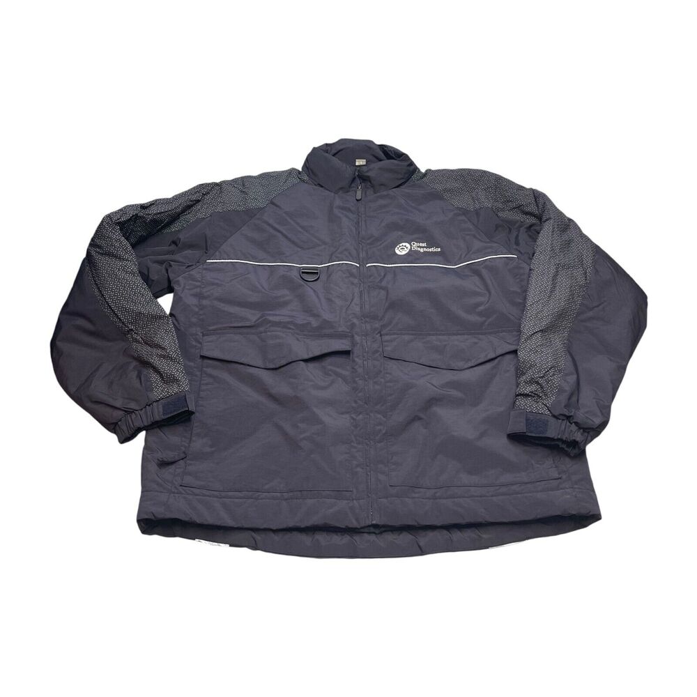 IN Designs Global Jacket Men Large Black 100% Nylon Outdoor Windbreaker Full-Zip